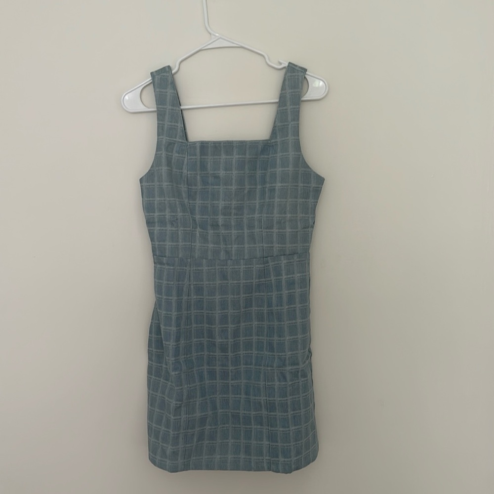 Women’s denim blue tank top mini dress